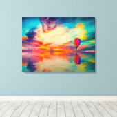 Hot-luchtballon Canvas Afdruk (Insitu (Houten vloer))