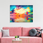 Hot-luchtballon Canvas Afdruk (Insitu (Woonkamer))