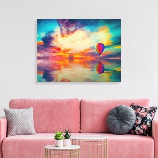 Hot-luchtballon Canvas Afdruk (Insitu (Woonkamer))