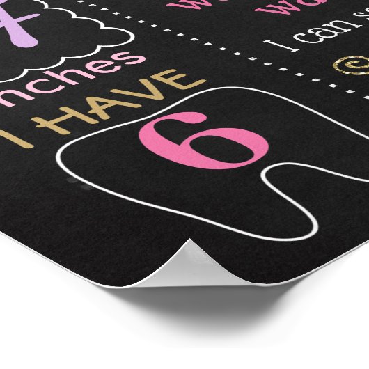 Hot-luchtballon, eerste jaarbord poster (Hoek)