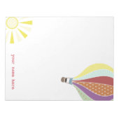 Hot-luchtballon en persoonlijk Notitieblok op zonn (Voorkant)