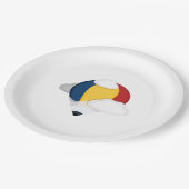 Hot-luchtballon en potlood papieren bordje (Gekanteld)