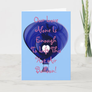 Hot-luchtballon Feestdagen Kaart