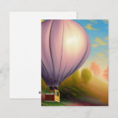 Hot-luchtballon Feestdagenkaart (Voorkant / Achterkant)