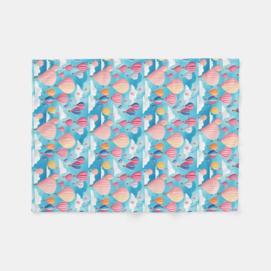 Hot-luchtballon Fleece Deken (Voorkant (Horizontaal))