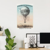 hot-luchtballon, Frans reizen Poster (Thuiskantoor)