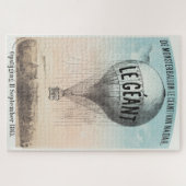  hot-luchtballon, Franse reisposter Legpuzzel (Horizontaal)