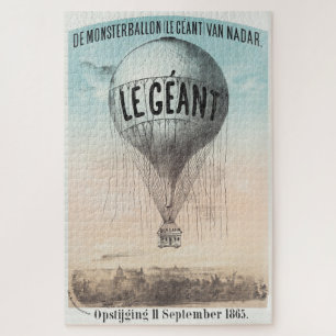 hot-luchtballon, Franse reisposter Legpuzzel
