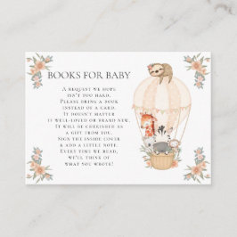 Hot-luchtballon Giraffe Zebra-sleuven voor Baby Informatiekaartje