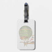 Hot-luchtballon, groen bagagelabel (Achterkant verticaal)