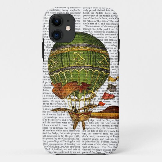 Hot-luchtballon, groen Case-Mate iPhone case (Achterkant)