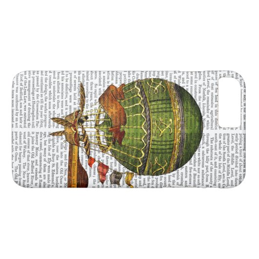 Hot-luchtballon, groen Case-Mate iPhone case (Achterkant (Horizontaal))