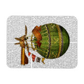 Hot-luchtballon, groen magneet (Horizontaal)