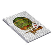 Hot-luchtballon, groen notitieboek (Rechterzijde)