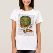 Hot-luchtballon, groen t-shirt (Voorkant)