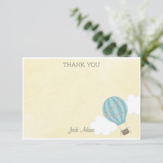 Hot-luchtballon Hartelijk dank Bedankkaart (Staand voorkant)