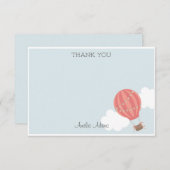 Hot-luchtballon Hartelijk dank Notitiekaartje (Voorkant / Achterkant)