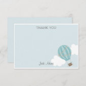 Hot-luchtballon Hartelijk dank Notitiekaartje (Voorkant / Achterkant)