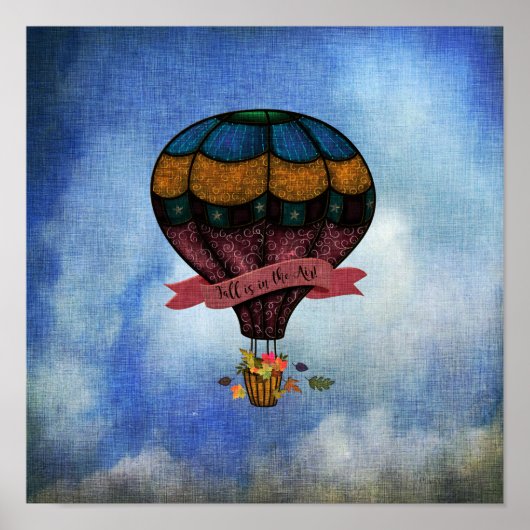 Hot-luchtballon | Herfst in de lucht Poster (Voorkant)