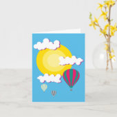 Hot-luchtballon Kaart (Gele Bloem)