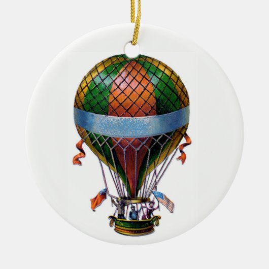 Hot-luchtballon Keramisch Ornament (Voorkant)