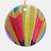 Hot-luchtballon Keramisch Ornament (Achterkant)