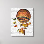 Hot-luchtballon met vlaggen canvas afdruk (Voorkant)
