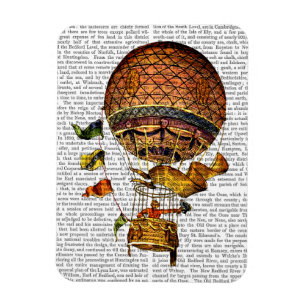 Hot-luchtballon met vlaggen magneet