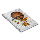 Hot-luchtballon met vlaggen notitieboek (Rechterzijde)