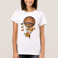 Hot-luchtballon met vlaggen