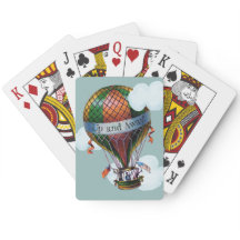 Hot-luchtballon met wolken personaliseren