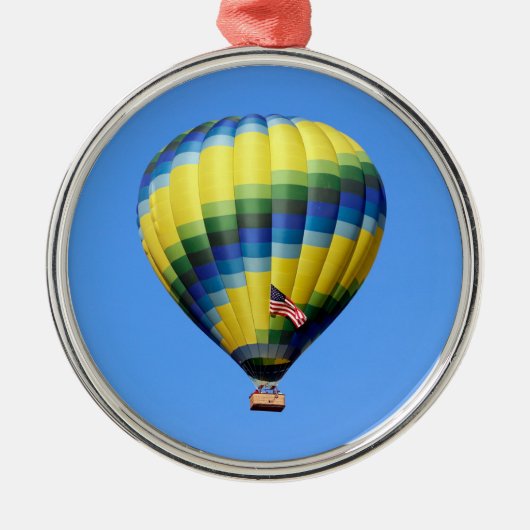 Hot-luchtballon Metalen Ornament (Voorkant)