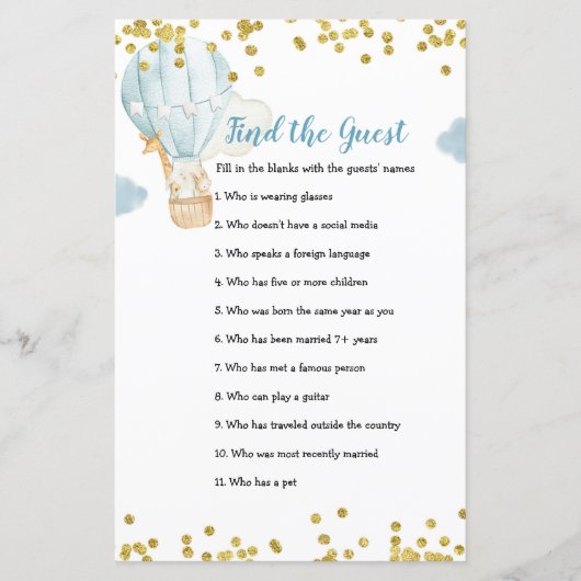 Hot-luchtballon Oerwoud Zoek het gastspel (Voorkant)