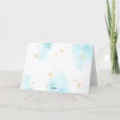 Hot-luchtballon omhoog en weg bedankkaart (Achterkant)