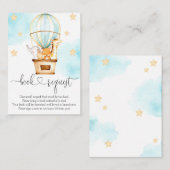 Hot-luchtballon omhoog en weg-boekaanvraag informatiekaartje (Voorkant / Achterkant)