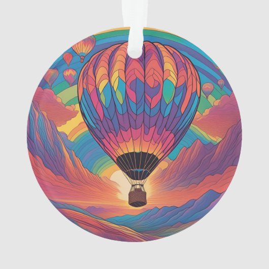 Hot-luchtballon Ornament (achterkant)