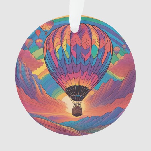 Hot-luchtballon Ornament (voorkant)