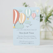 Hot-luchtballon Papercut Style Kaart (Staand voorkant)