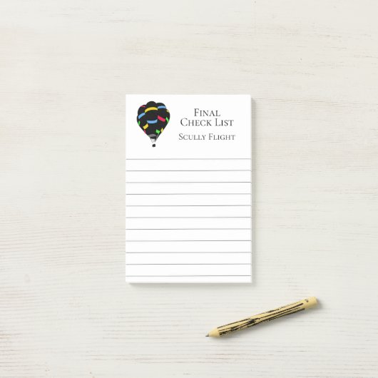 Hot-luchtballon Post-it® Notes (Op bureau)