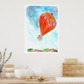 Hot-luchtballon Poster (Keuken)