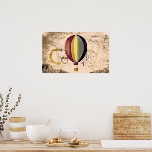 Hot-luchtballon Poster (Keuken)