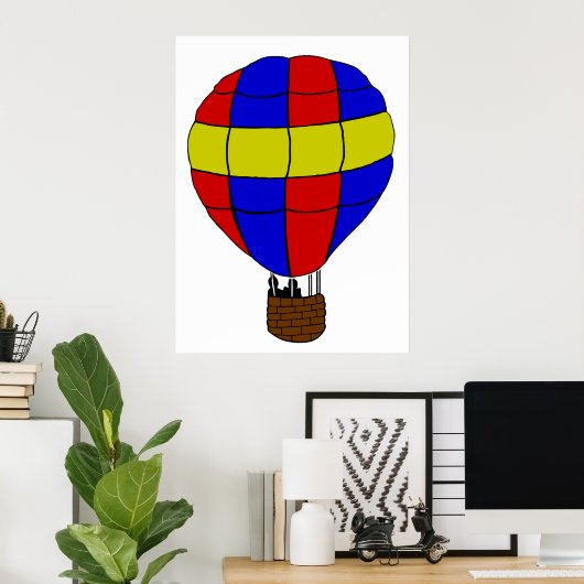 Hot-luchtballon Poster (Thuiskantoor)
