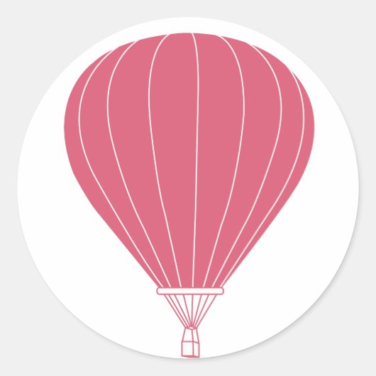 Hot-luchtballon Ronde Sticker (Voorkant)