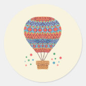 Hot-luchtballon Ronde Sticker (Voorkant)