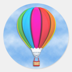 Hot-luchtballon Ronde Sticker