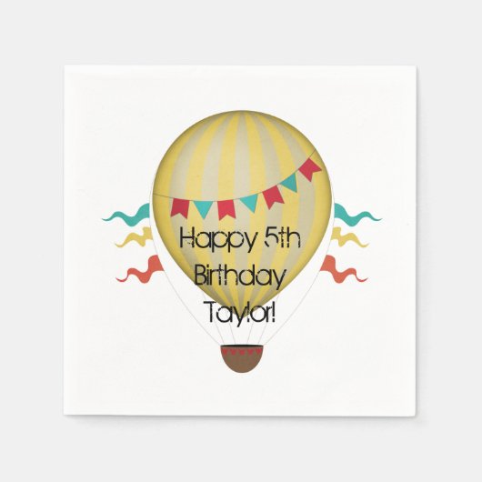 Hot-luchtballon Servetten (Voorkant)