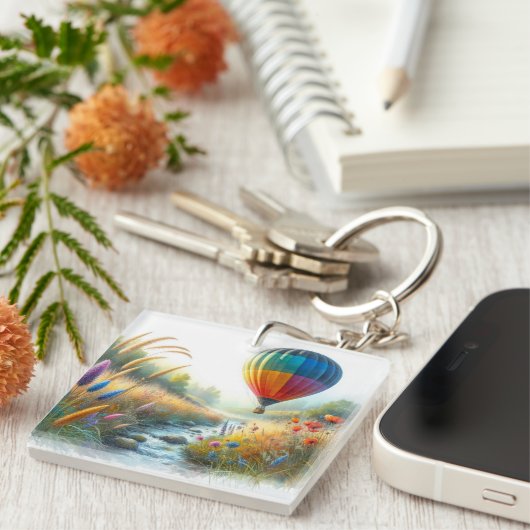 Hot-luchtballon Sleutelhanger (Voorkant Rechts)