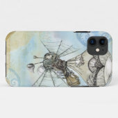 Hot-luchtballon Steampunk blauw ontwerp Case-Mate iPhone Case (Achterkant (horizontaal))
