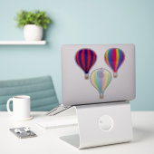 Hot-luchtballon Sticker (Laptop op bureau)