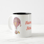 Hot-luchtballon Tweekleurige Koffiemok (Voorkant links)